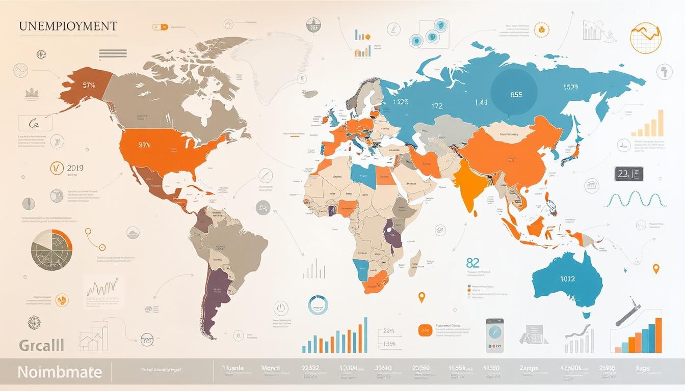 taxa de desemprego no mundo