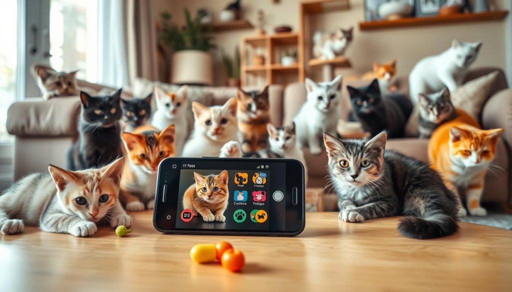 App 11Pets in una famiglia con più gatti App 11Pets in una famiglia con più gatti